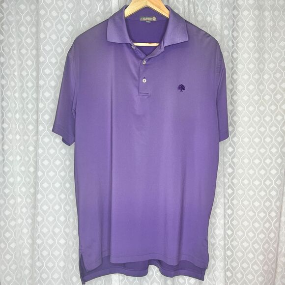 Peter Millar Summer Comfort Purple Golf‎ Polo Shirt Performance Athletic Size M - Picture 1 of 8